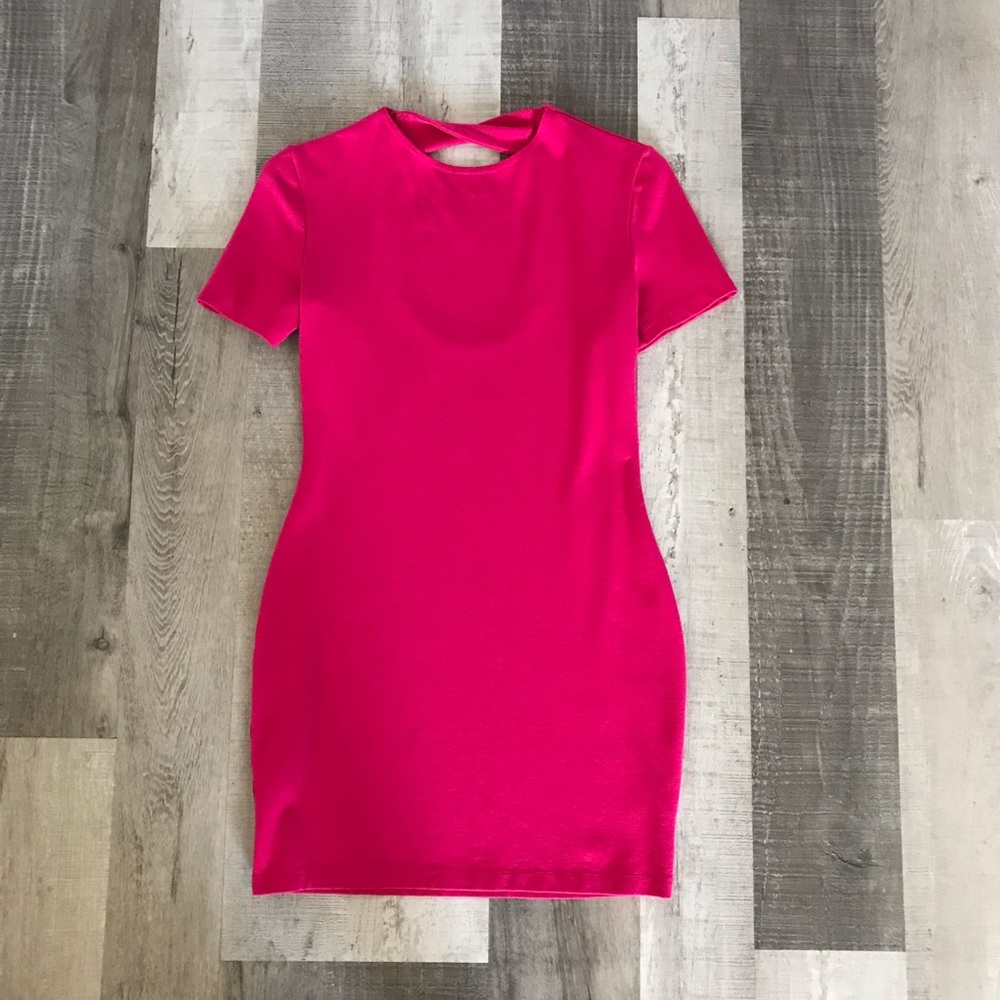 Kittenish Hot Pink Mini Dress